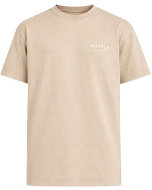 Purple Brand Print T-Shirt - Natural