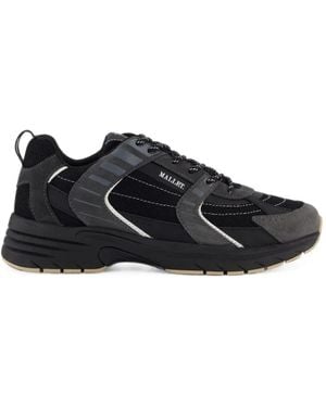 Mallet Holloway Mesh-Panels Low-Top Trainers - Black