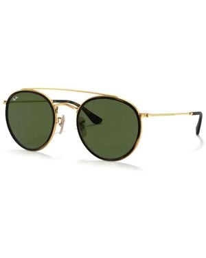 Ray-Ban ラウンドフレーム サングラス - グリーン