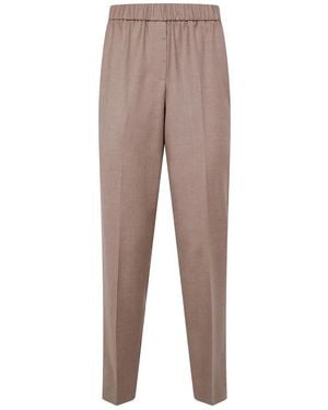 Peserico Elastic-waist Trousers - ナチュラル