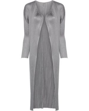 Pleats Please Issey Miyake Pleated Coat - Grey