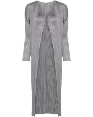 Pleats Please Issey Miyake Pleated Coat - Grey