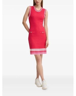 Liu Jo Ribbed-Knit Sleeveless Mini Dress - Red