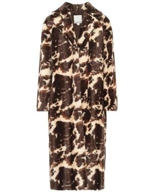 Unreal Fur Nenet Cow-Print Faux-Fur Coat - White