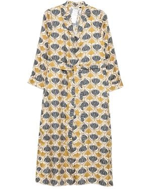 Max Mara Vestido con cinturón - Metálico