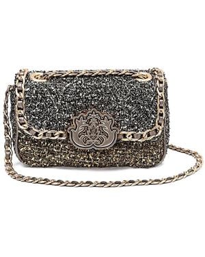 Isla Bolso de hombro de tweed con detalle de cadena - Gris