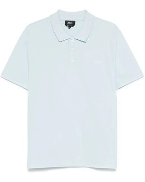 A.P.C. Poloshirt Met Geborduurd Logo - Wit