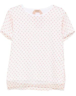 N°21 Polka-Dot Sheer T-Shirt - Pink
