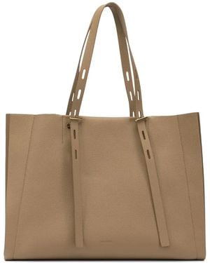 MINOBOSSI Leather Tote Bag - Natural