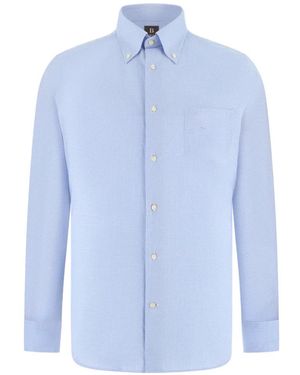 BOGGI Boston Collar Checked Shirt - Blue