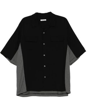 Undercover Chemise À Empiècement Rayé - Black