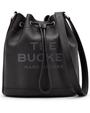 Marc Jacobs The Leather Shoulder Bucket Bag - Black