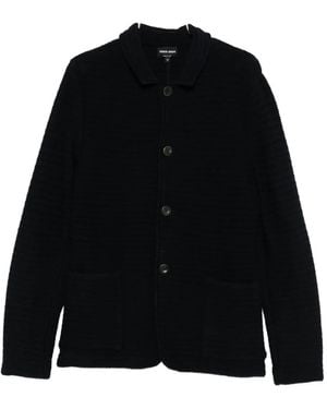 Giorgio Armani Button-Up Shirt Jacket - Black