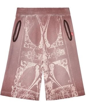DIESEL Pantalones cortos Warky estampados - Rosa