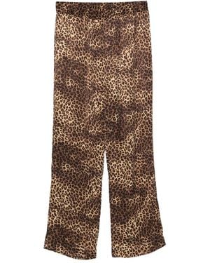 Ernest W. Baker Animal-Print Trousers - Brown