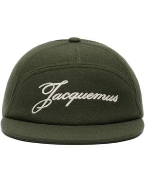 Jacquemus Le Lana Embroidered Cap - Green