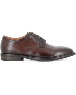 Alberto Fasciani Lace-Up Leather Derby Shoes - Brown
