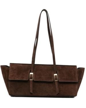 Elleme Bolso De Hombro Le Bateau Grande Con Detalle De Hebilla - Marrón