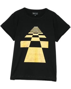agnès b. Graphic-Print T-Shirt - Black