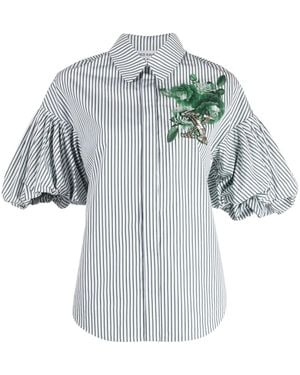 Dice Kayek X Onefifteen Hemd Mit Blumen-Print - Blau