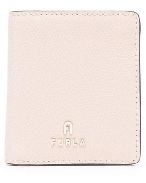 Furla Logo-Plaque Leather Bi-Fold Purse - Pink