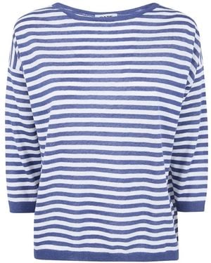 Base London Gestreifter Pullover - Blau