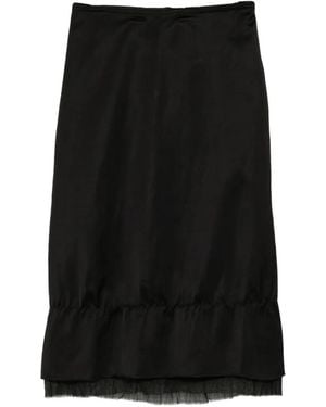TOTEME Satin Midi Skirt - Black