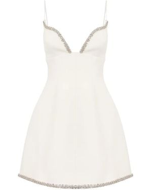 Acler Cranston Embellished V-Neck Mini Dress - White