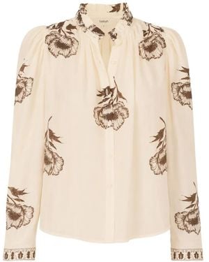 Alix Of Bohemia Artemis Floral-Print Long-Sleeve Shirt - Natural