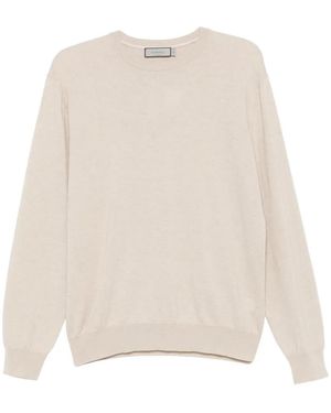 Canali Fine-Knit Cashmere Jumper - White