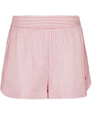 Stella McCartney Gestreifte Shorts aus Seide - Pink