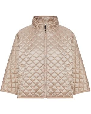 Max Mara Dolphin quilted high-neck jacket - Natur