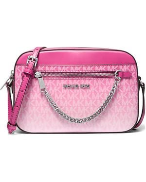 Michael Kors Large Jet Set Chain Cross Body Bag - Pink