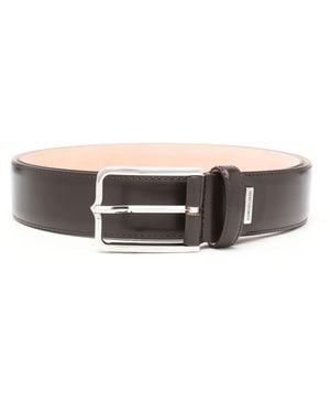 Corneliani Ceinture En Cuir - Marron