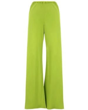 SABLYN Naomi Bias-Cut Silk Trousers - Green