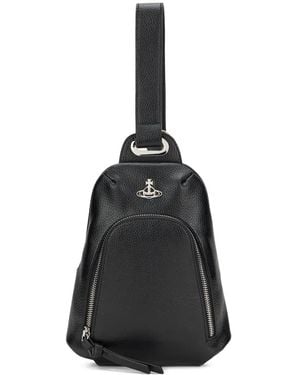 Vivienne Westwood Orb-Detail Zip-Fastening Backpack - Black