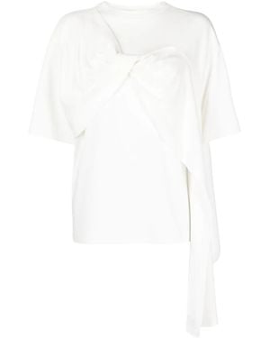 Goen.J Twist-Detail Cotton T-Shirt - White