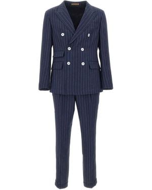 BOSS Striped Suit - Blue