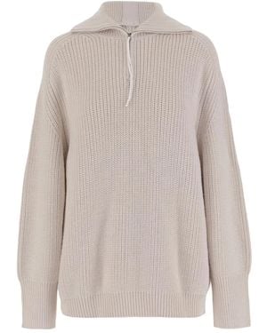 Carven Pullover mit Reißverschluss - Weiß