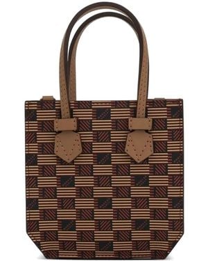 Moreau Bb Bregancon Monogram-Motif Leather Tote Bag - Brown