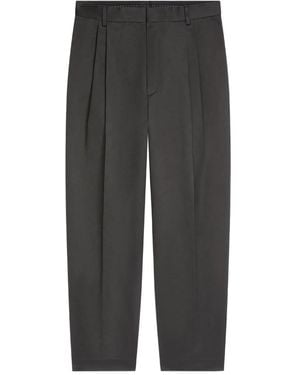 Dries Van Noten Pantalon En Coton À Coupe Droite - Gris