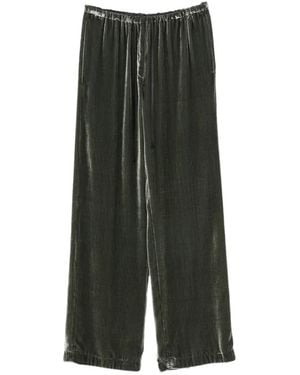 forte_forte Velvet Drawstring Pants - Green