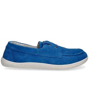 Fly London Lace-Up Suede Loafers - Blue