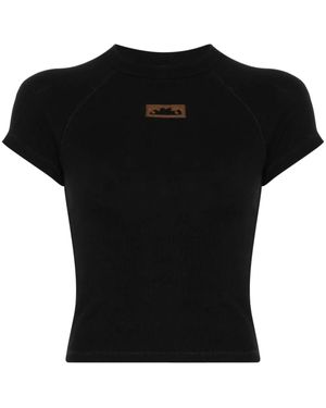 OTTOLINGER Ribbed Deconstructed T-Shirt - Black
