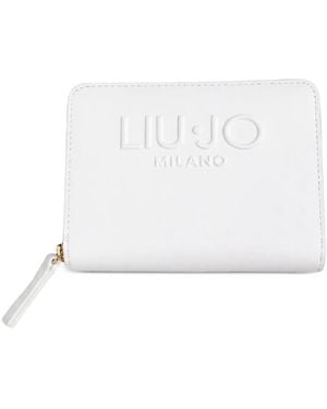 Liu Jo Logo-Embossed Zip-Around Wallet - White