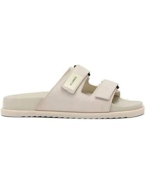 AllSaints Vex Touch-Strap Sandals - White