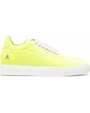 Philipp Plein King Power Velvet Trainers - Yellow