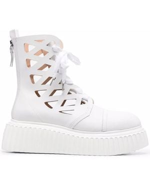Agl Attilio Giusti Leombruni Cut-Out Ankle Boots - White