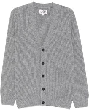 MC2 Saint Barth Herrison Geribbeld Vest - Grijs