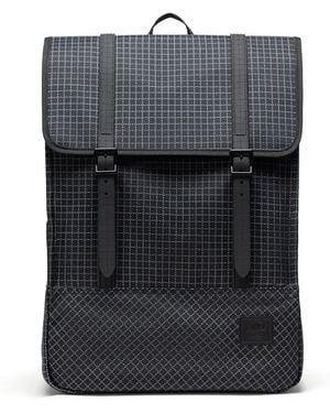 Herschel Supply Co. Survey 20L Grid-Pattern Buckle-Strap Backpack - Black